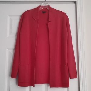 New without tags Talbots petite fuschia knit perfect style jacket.
